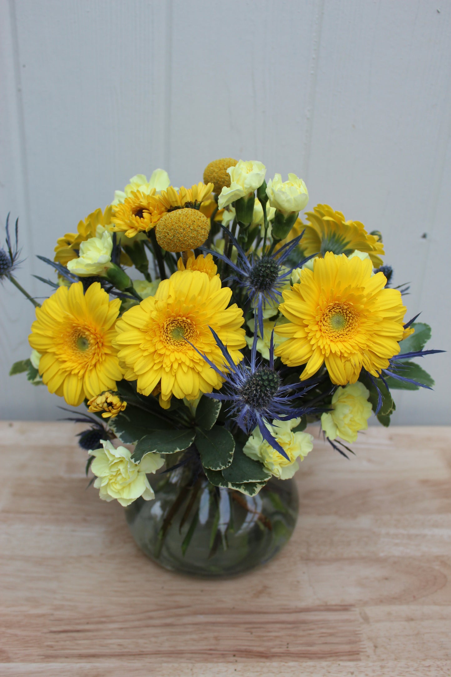 yellow flower arrangement