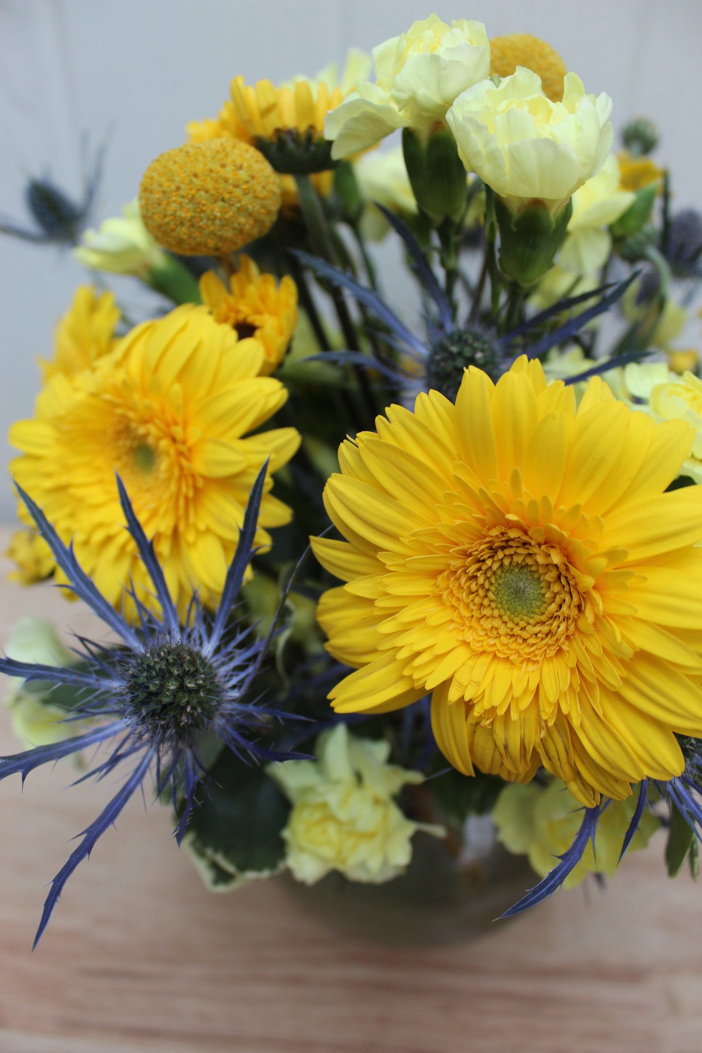 yellow flower arrangement