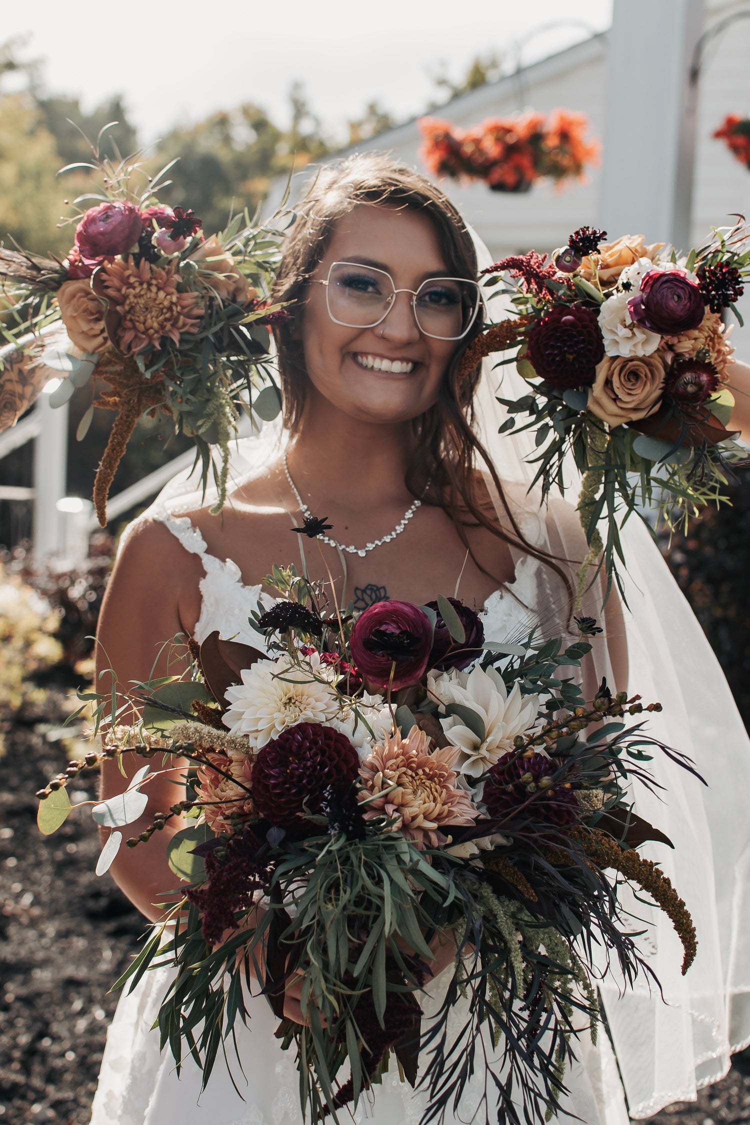 fall wedding flowers by B's Flowers LLC in Gasport, NY 