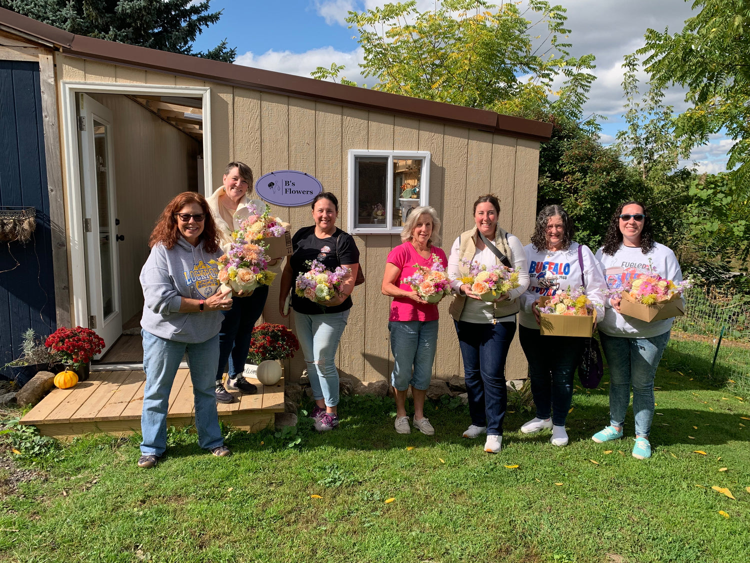 Fall Flower Arranging Classes with B's Flowers LLC in Gasport, NY