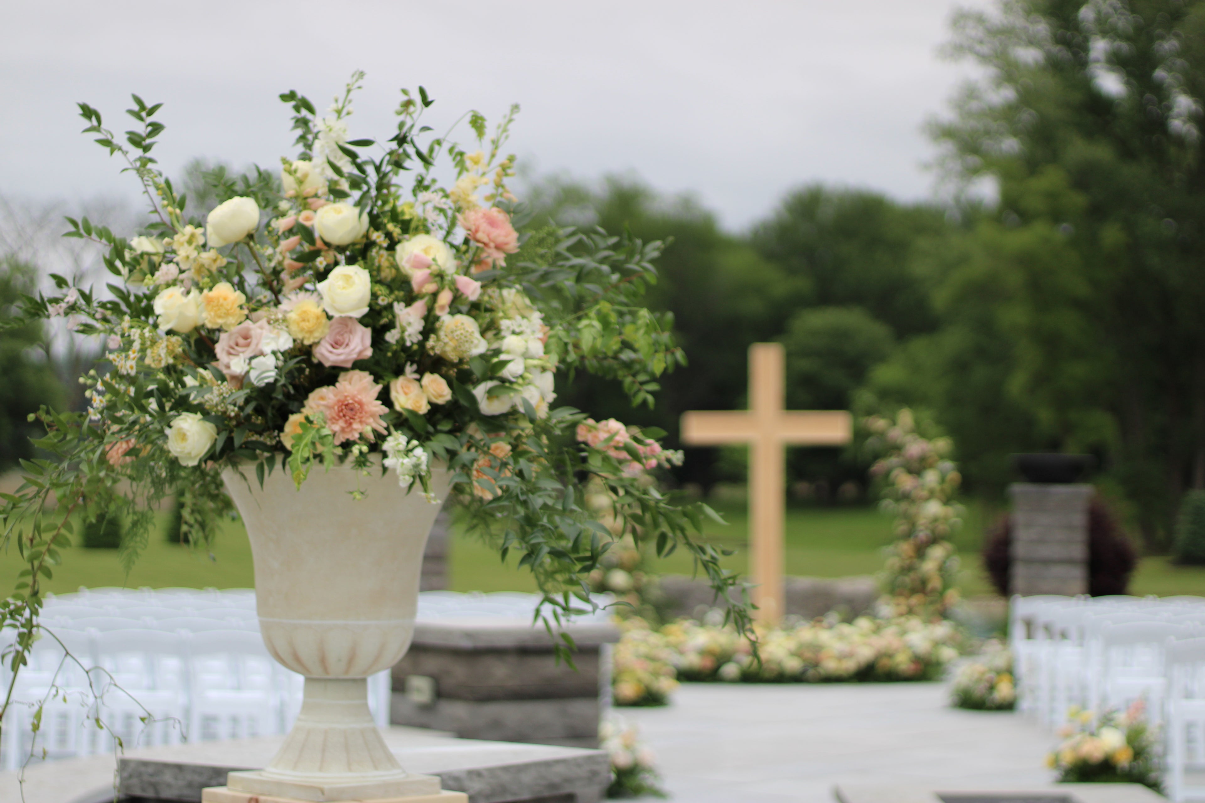 annex wny urn flowers by frase flowers, cloverbee flowers, and b's flowers